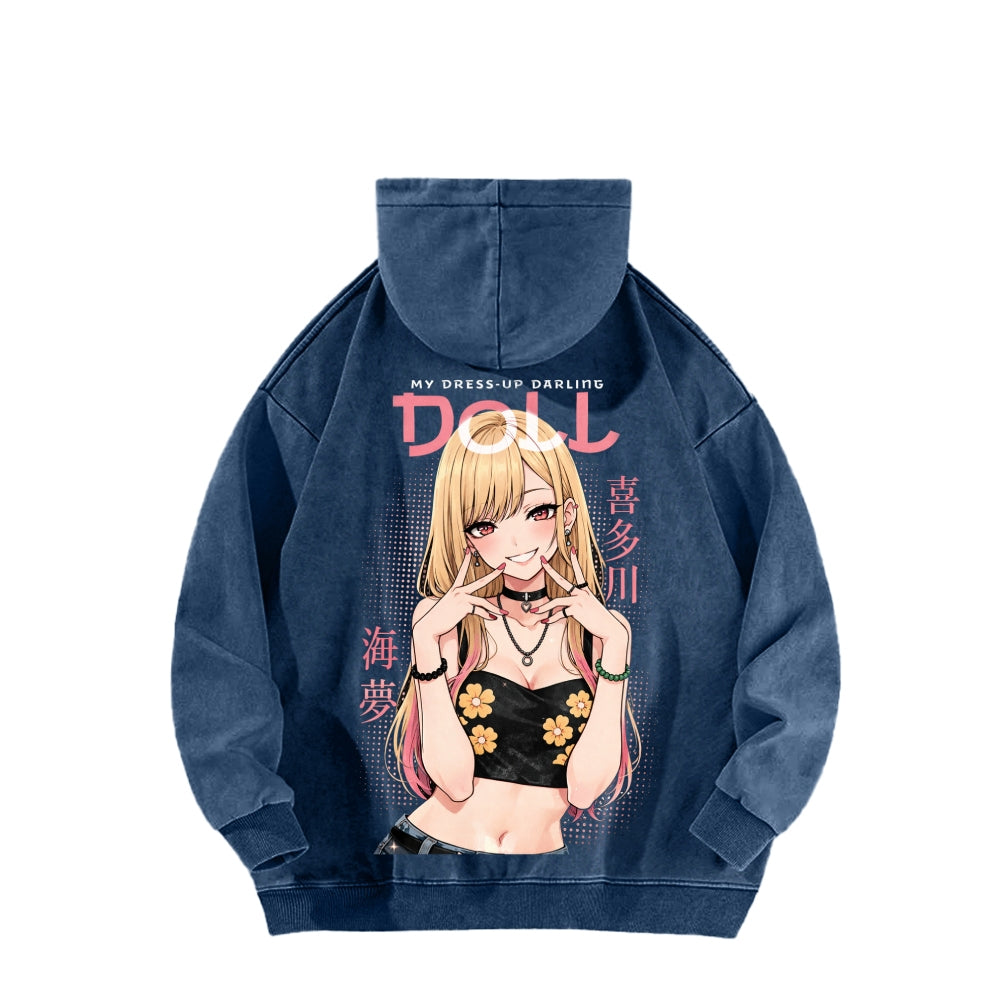 My Dress-Up Darling Marin Kitagawa Unisex Washed Hoodie 2603000605