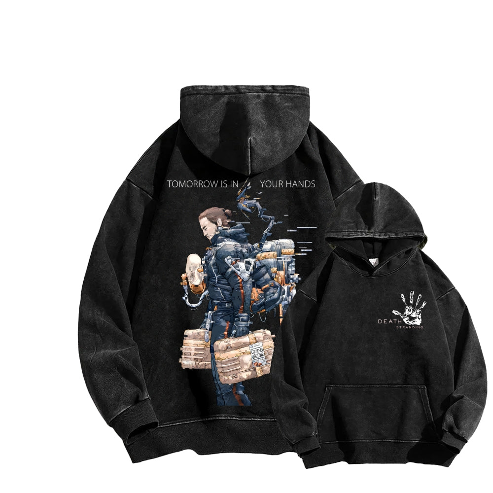 Death Stranding Unisex Washed Hoodie 2603004041