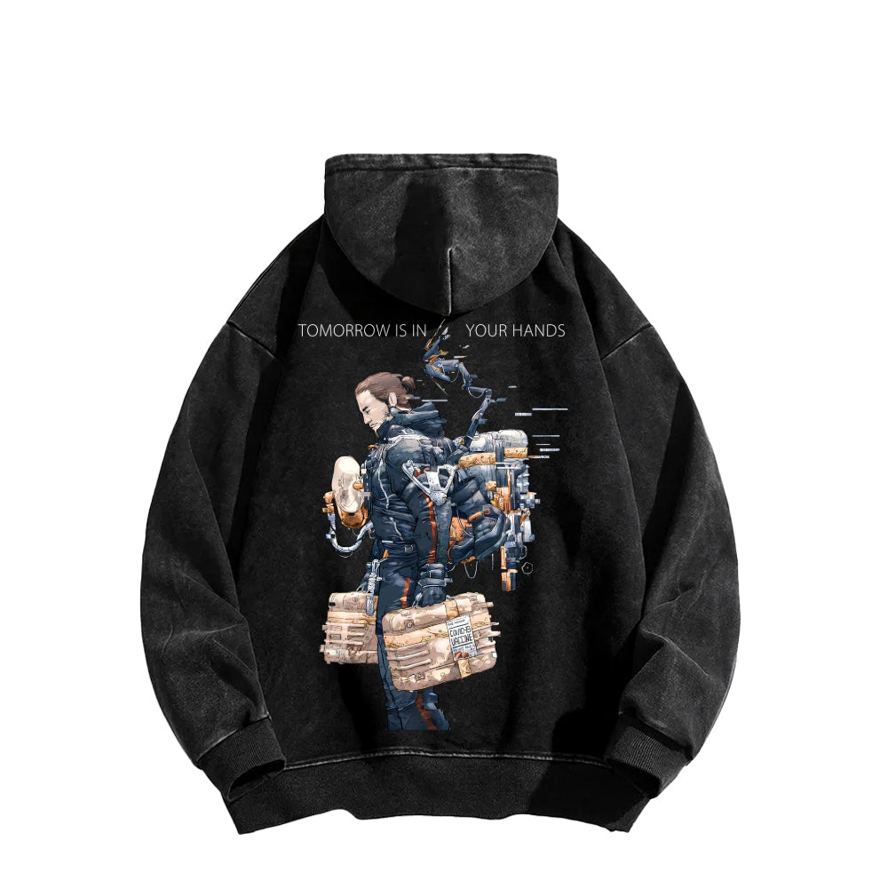 Death Stranding Unisex Washed Hoodie 2603004041