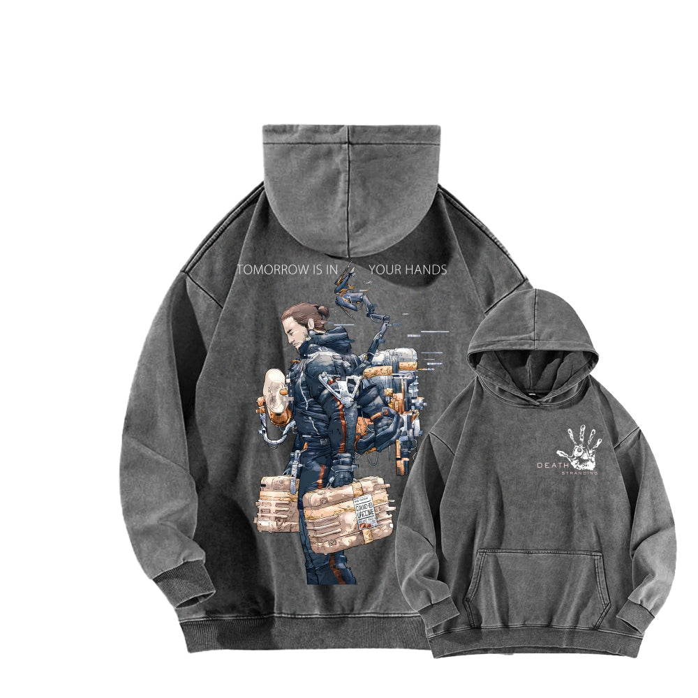Death Stranding Unisex Washed Hoodie 2603004041