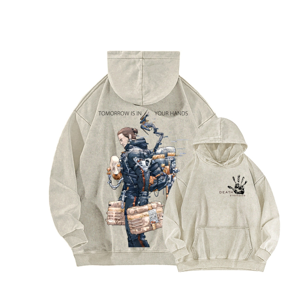 Death Stranding Unisex Washed Hoodie 2603004041