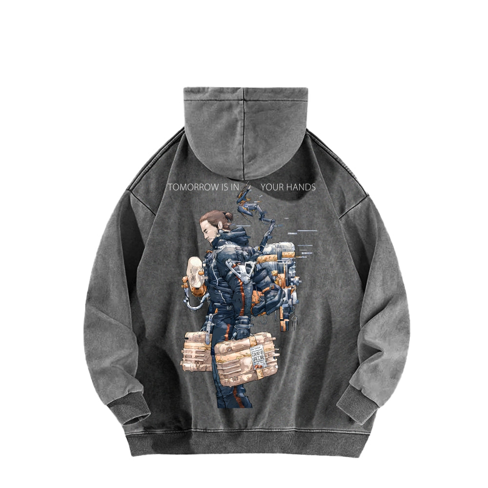Death Stranding Unisex Washed Hoodie 2603004041