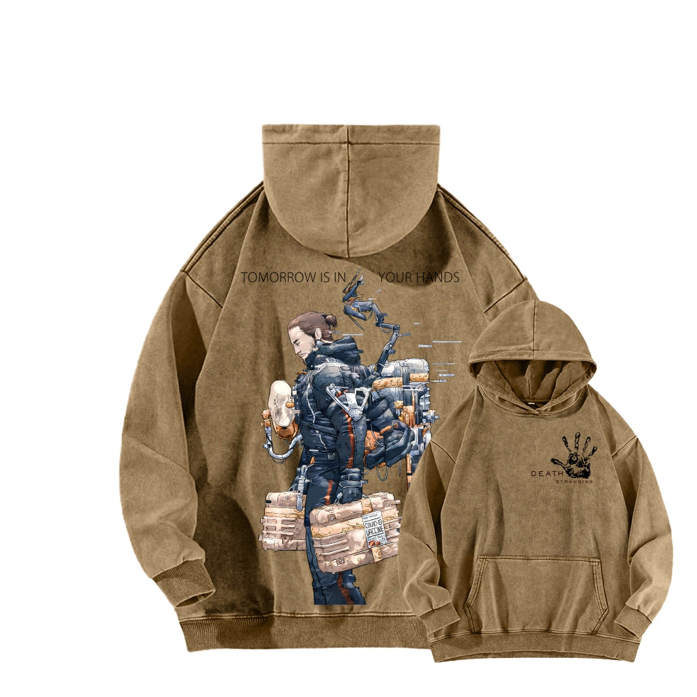 Death Stranding Unisex Washed Hoodie 2603004041