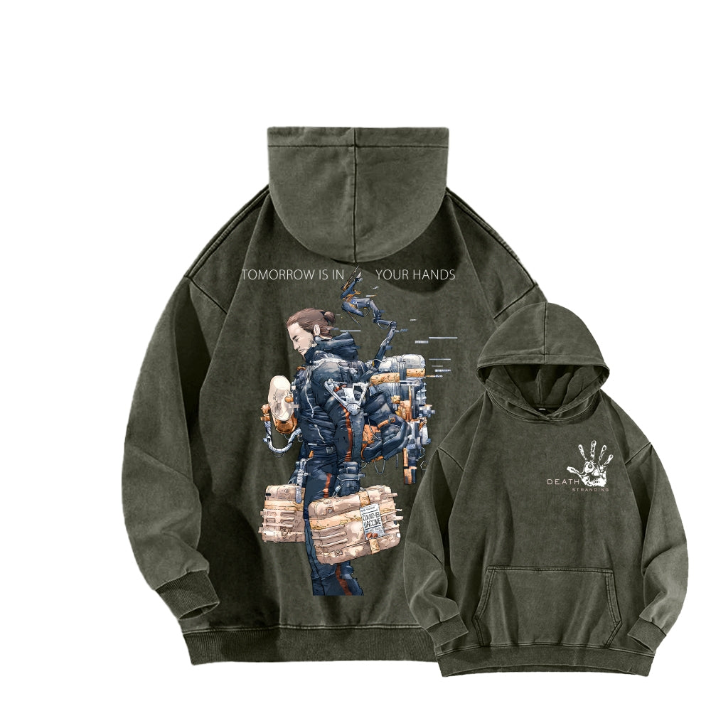 Death Stranding Unisex Washed Hoodie 2603004041