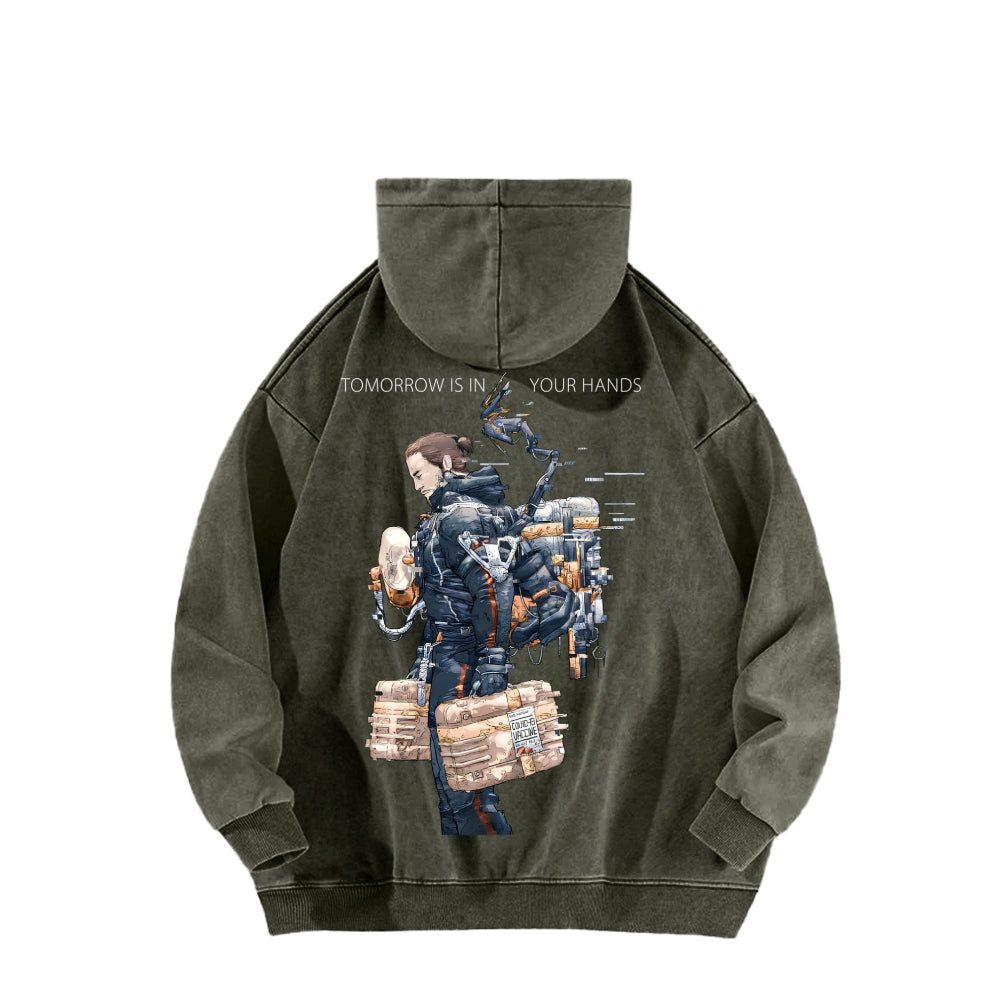 Death Stranding Unisex Washed Hoodie 2603004041