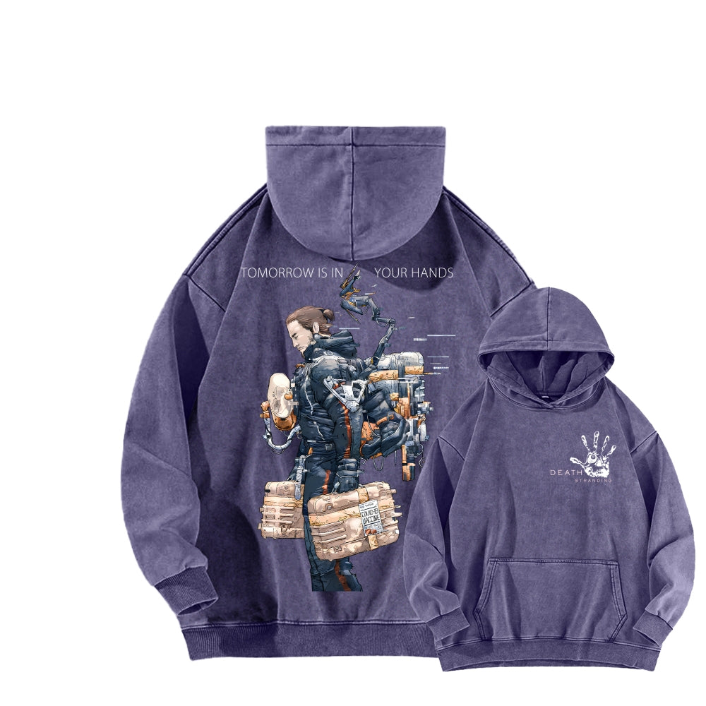Death Stranding Unisex Washed Hoodie 2603004041