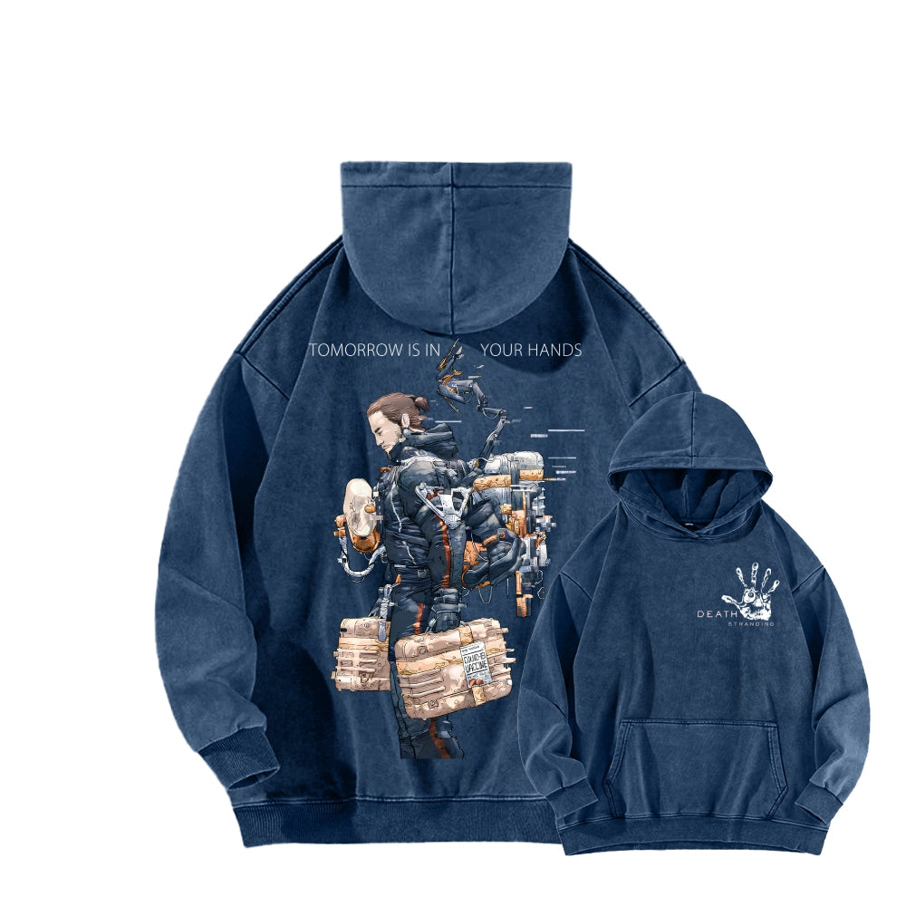 Death Stranding Unisex Washed Hoodie 2603004041