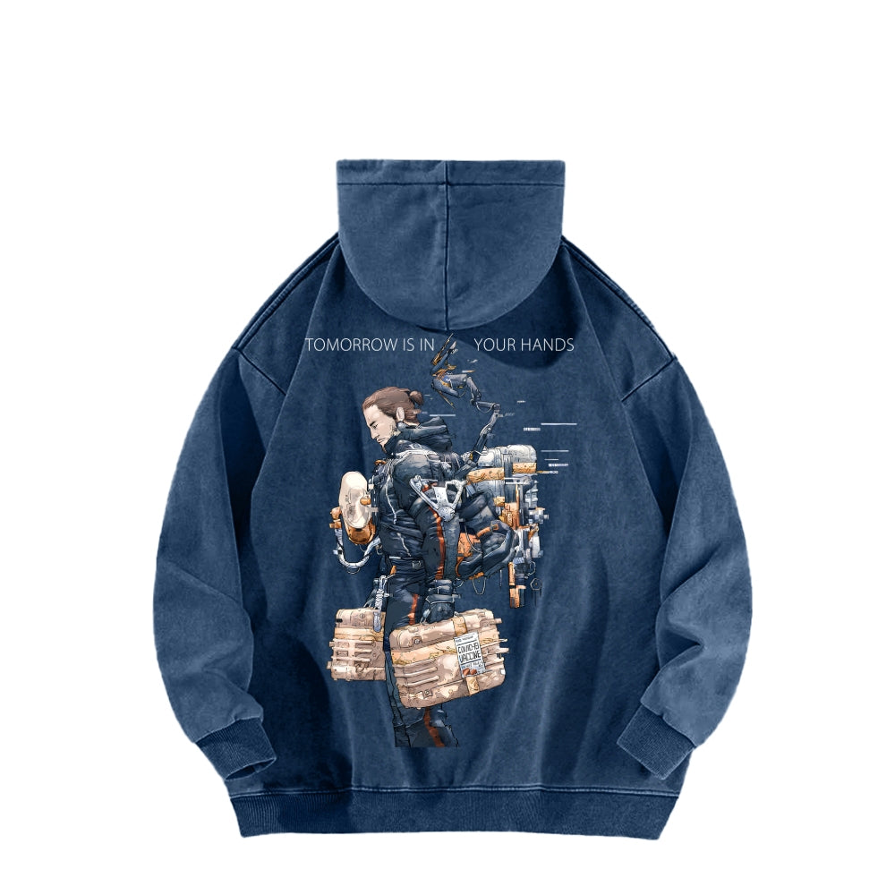 Death Stranding Unisex Washed Hoodie 2603004041