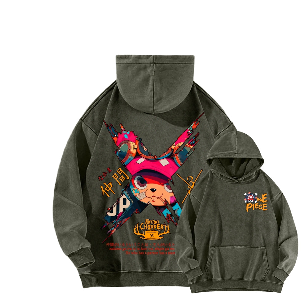 One Piece Unisex Washed Hoodie 2603014173