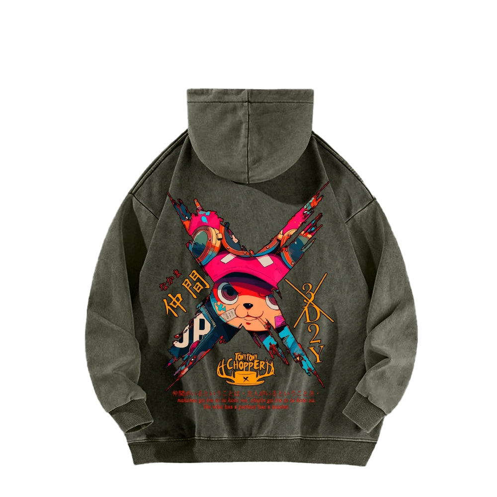 One Piece Unisex Washed Hoodie 2603014173