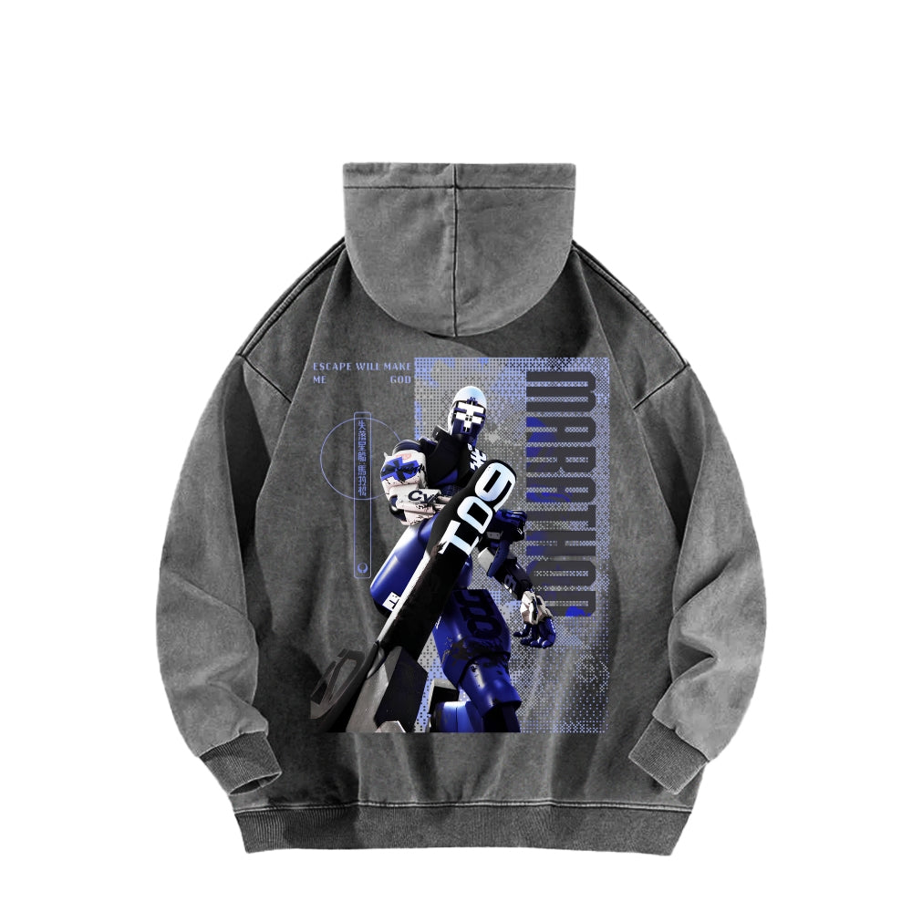 Marathon Unisex Washed Hoodie 2604005438