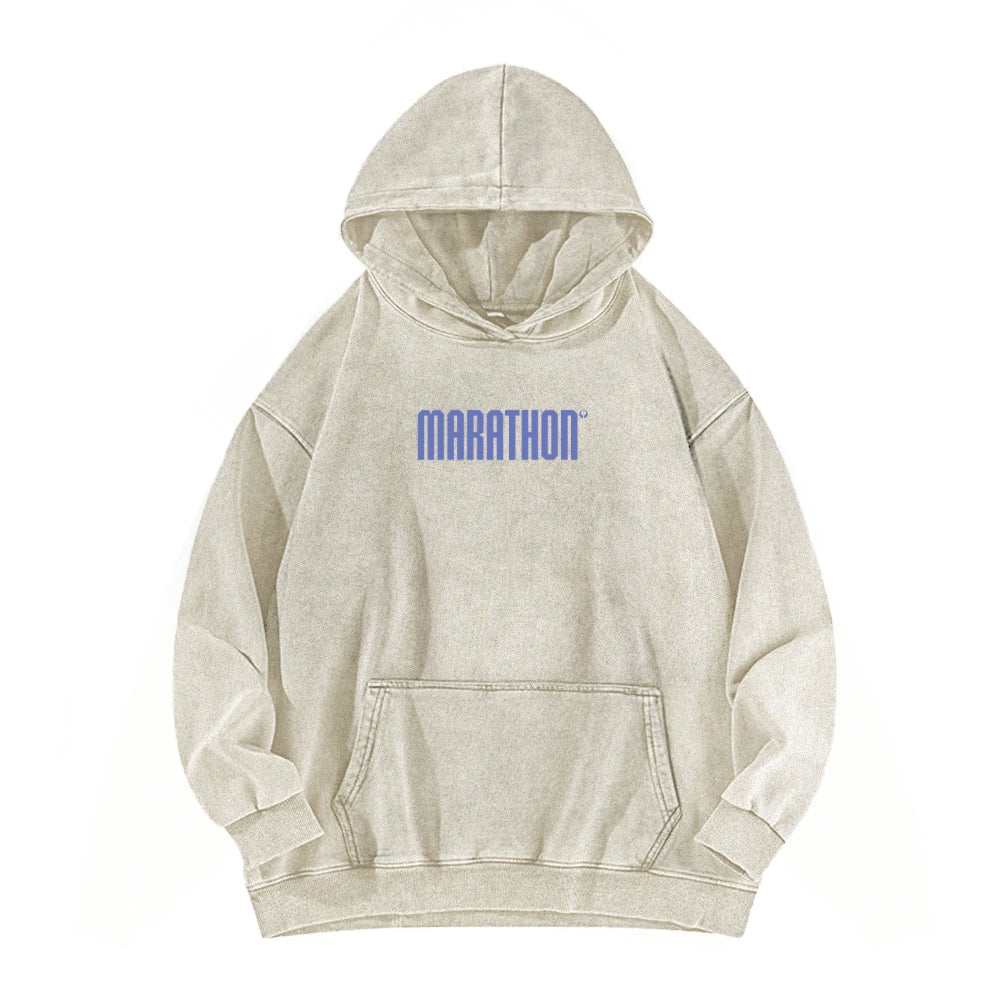 Marathon Unisex Washed Hoodie 2604005438