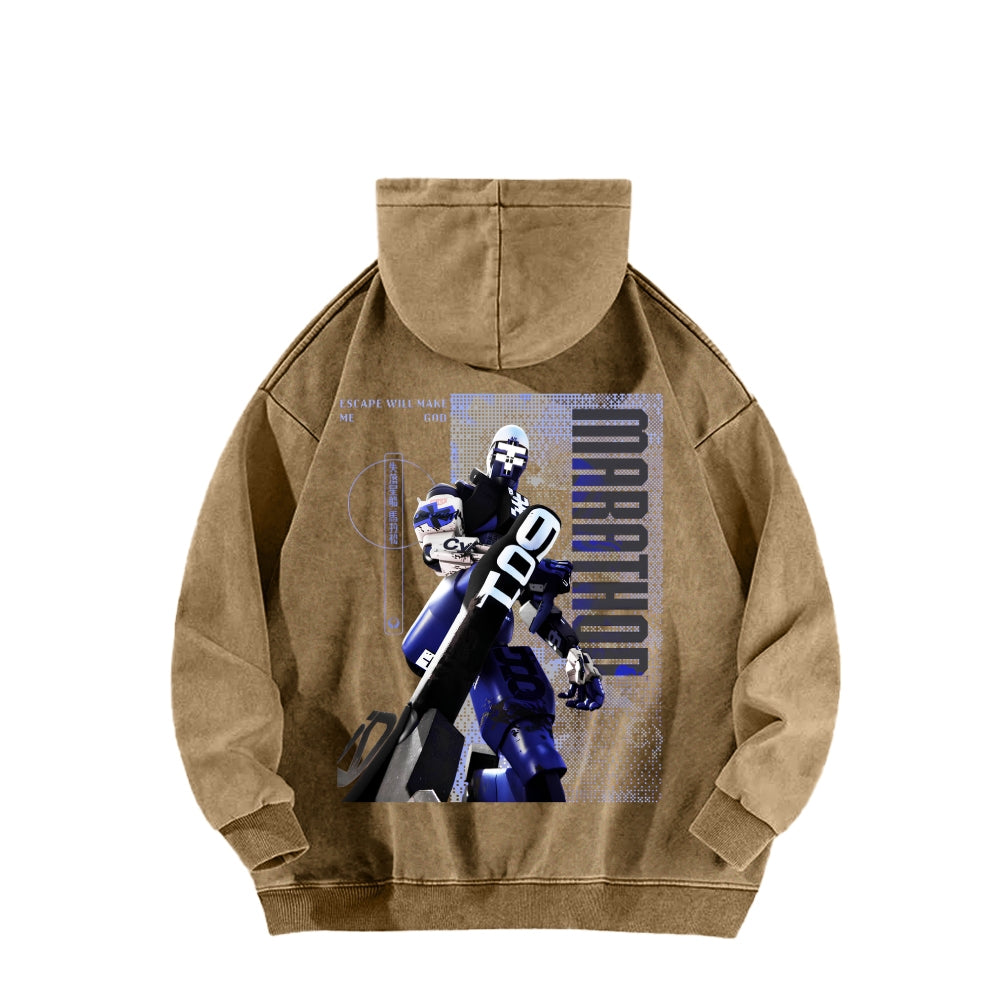 Marathon Unisex Washed Hoodie 2604005438