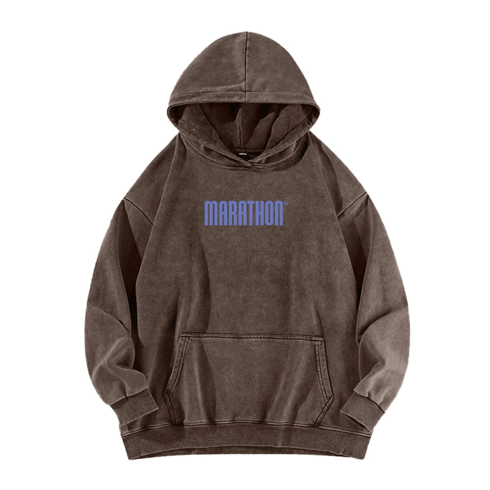 Marathon Unisex Washed Hoodie 2604005438