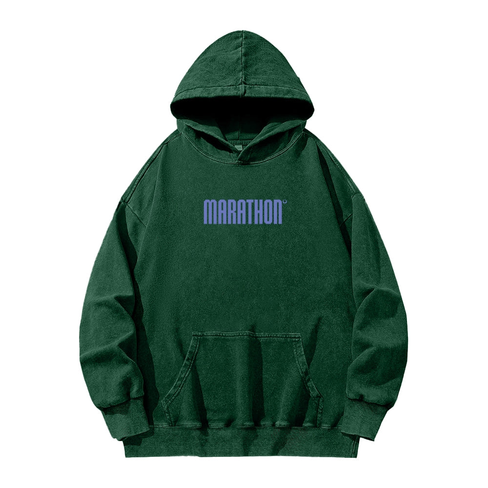 Marathon Unisex Washed Hoodie 2604005438
