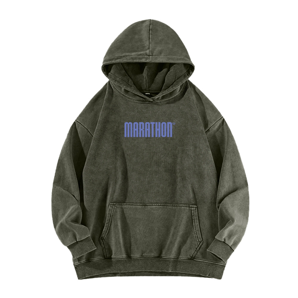 Marathon Unisex Washed Hoodie 2604005438