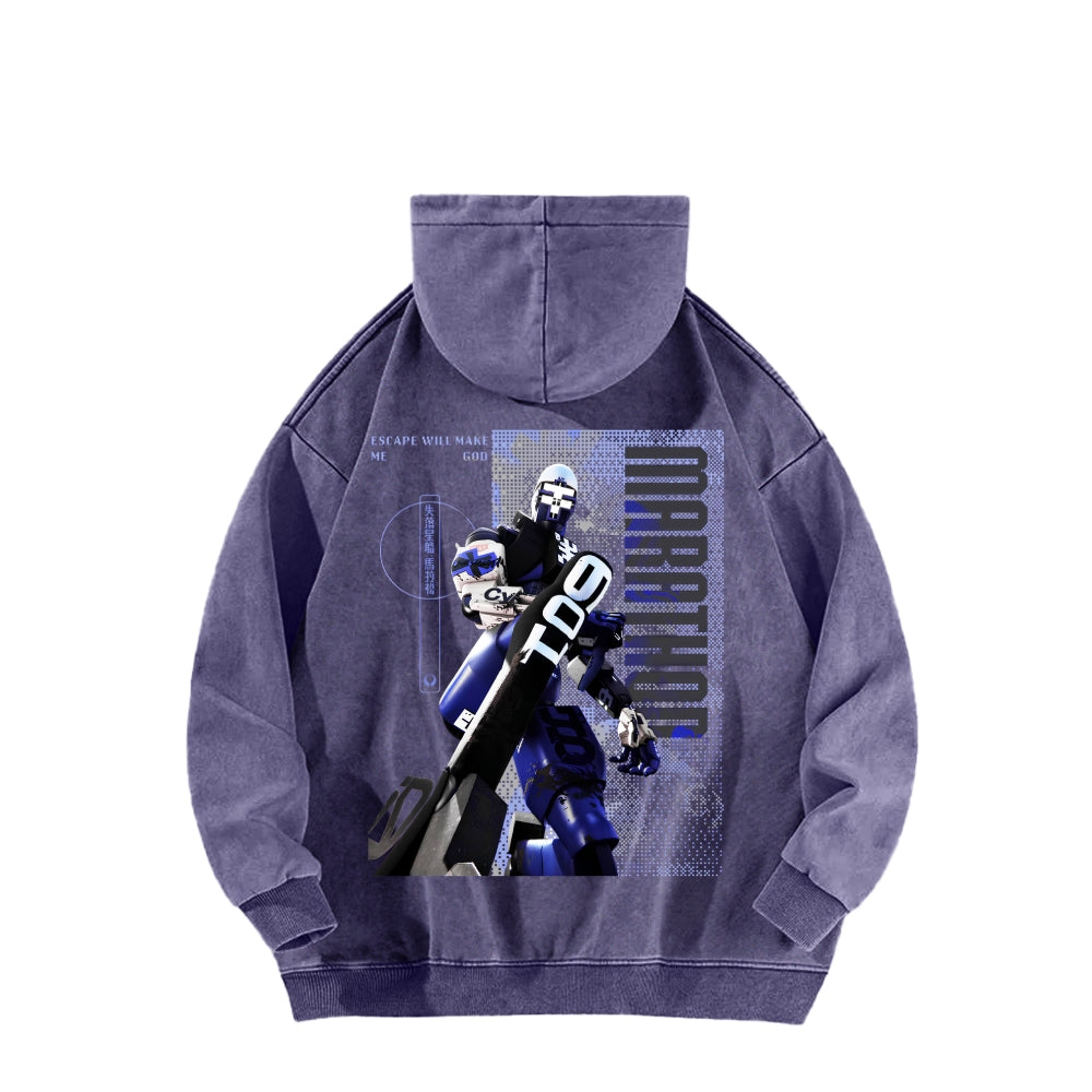 Marathon Unisex Washed Hoodie 2604005438
