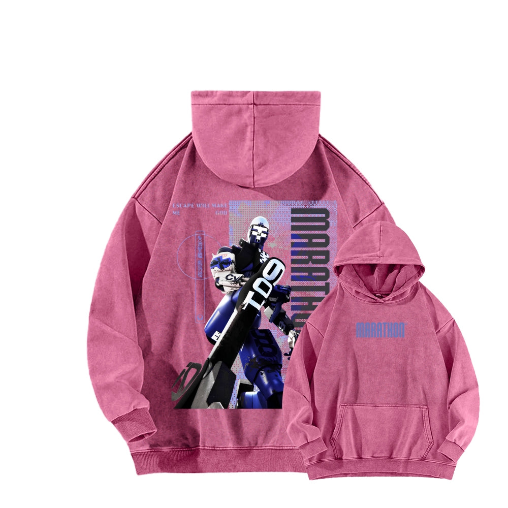 Marathon Unisex Washed Hoodie 2604005438