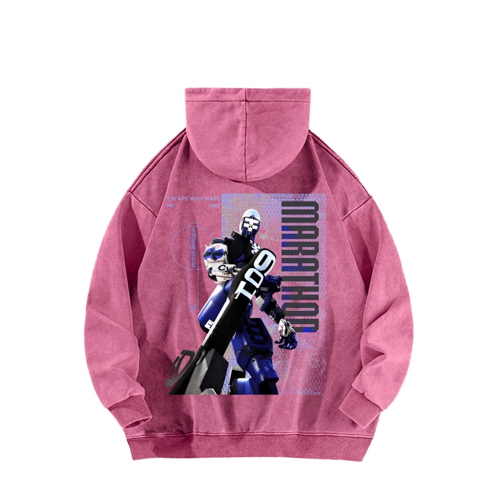 Marathon Unisex Washed Hoodie 2604005438