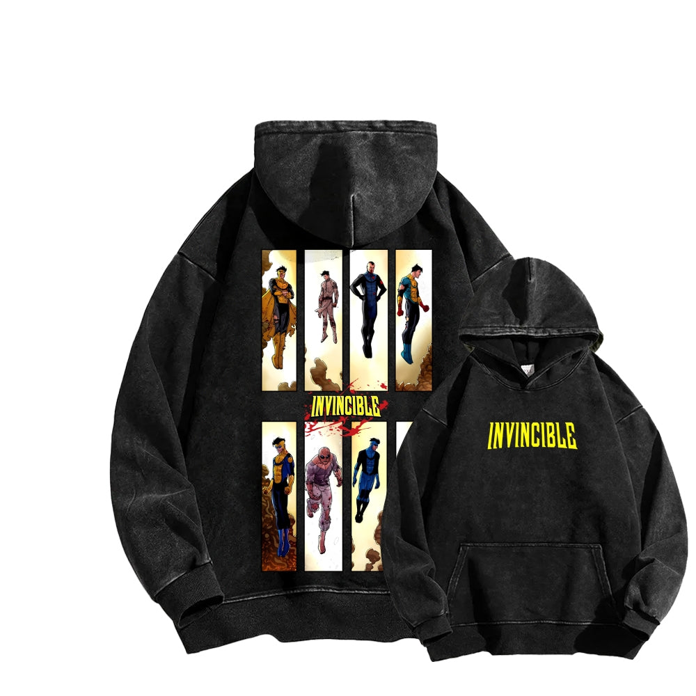 Invincible Unisex Washed Hoodie 2604008752