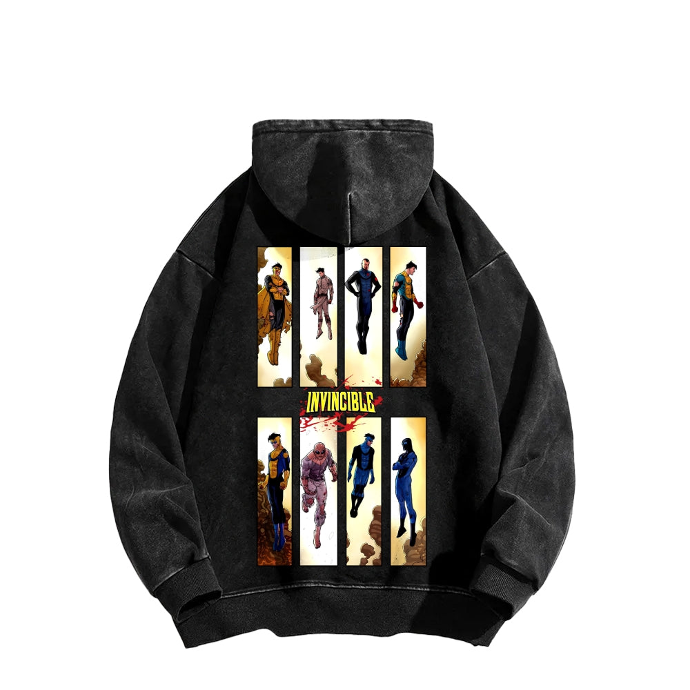 Invincible Unisex Washed Hoodie 2604008752