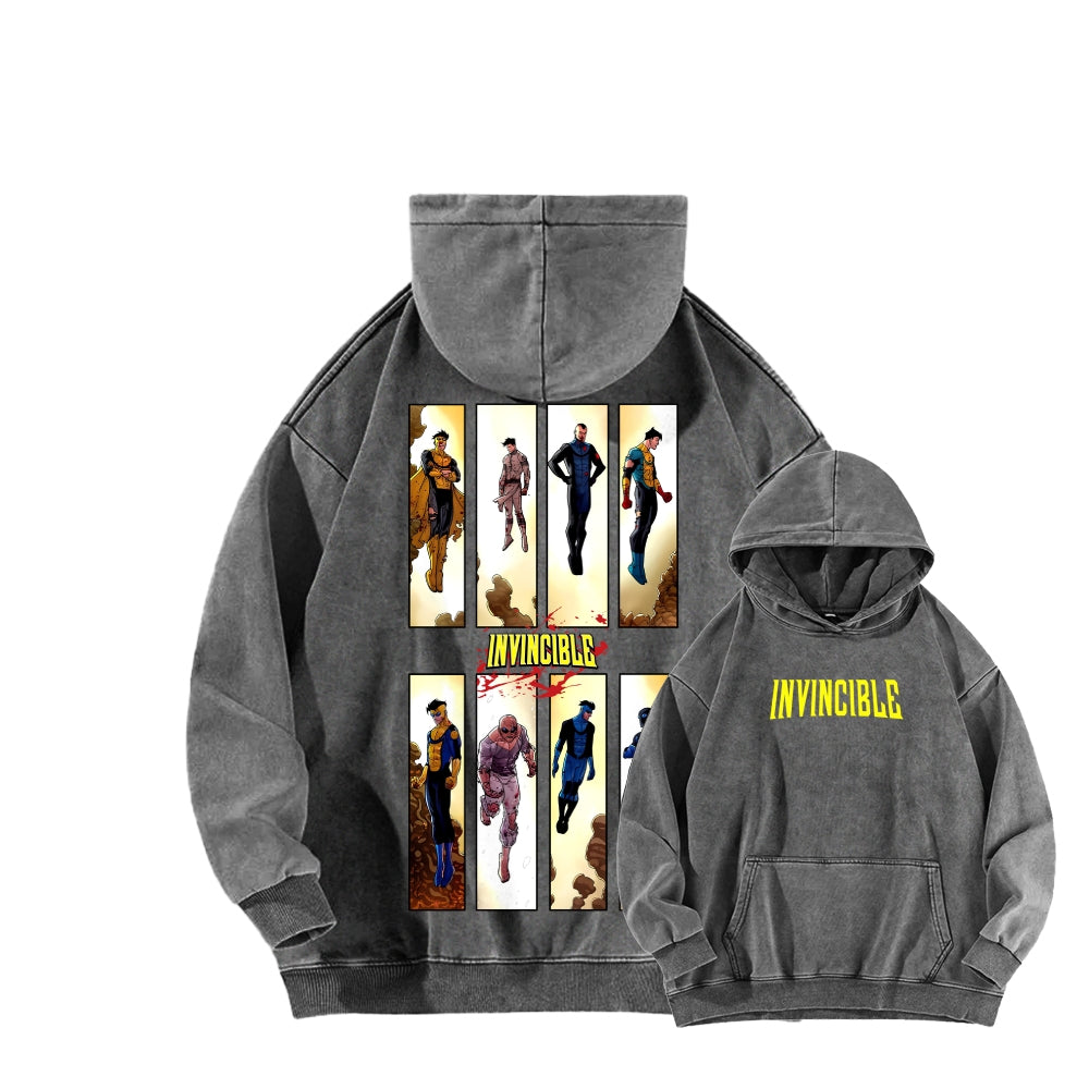 Invincible Unisex Washed Hoodie 2604008752