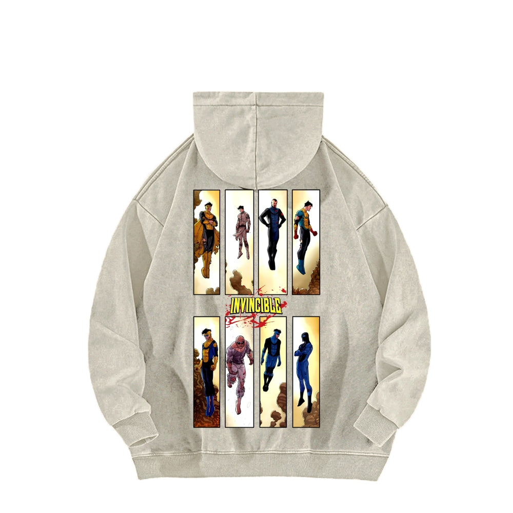 Invincible Unisex Washed Hoodie 2604008752