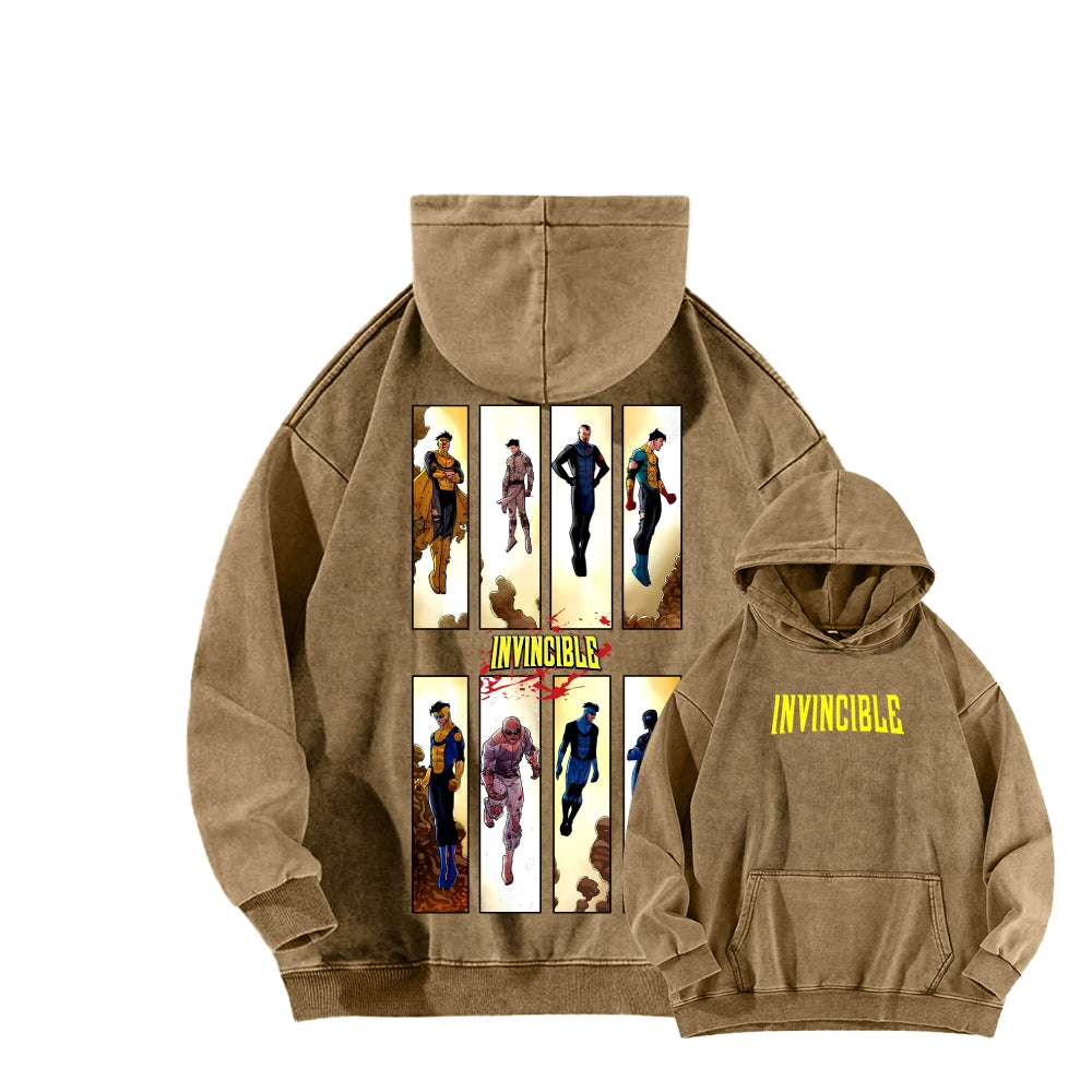 Invincible Unisex Washed Hoodie 2604008752