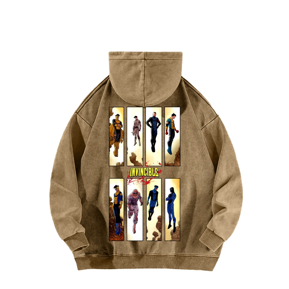 Invincible Unisex Washed Hoodie 2604008752