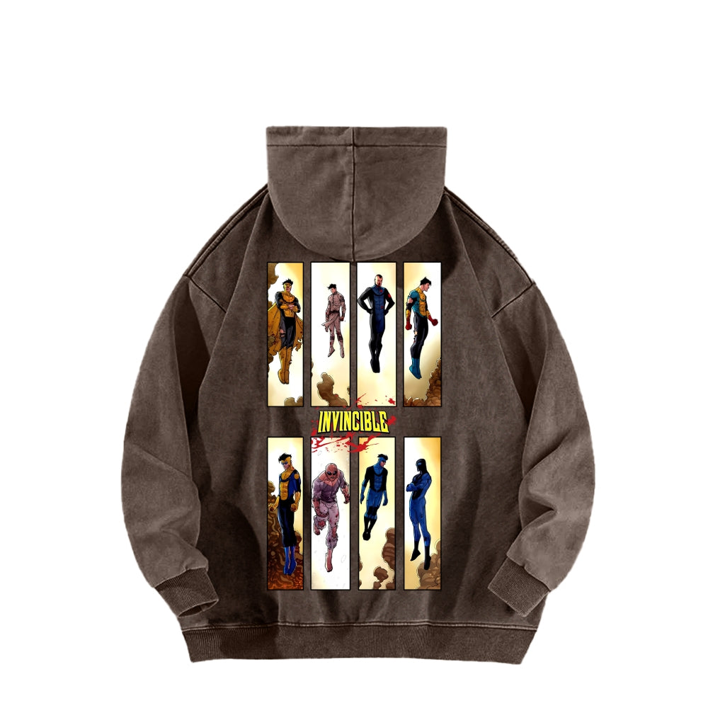 Invincible Unisex Washed Hoodie 2604008752