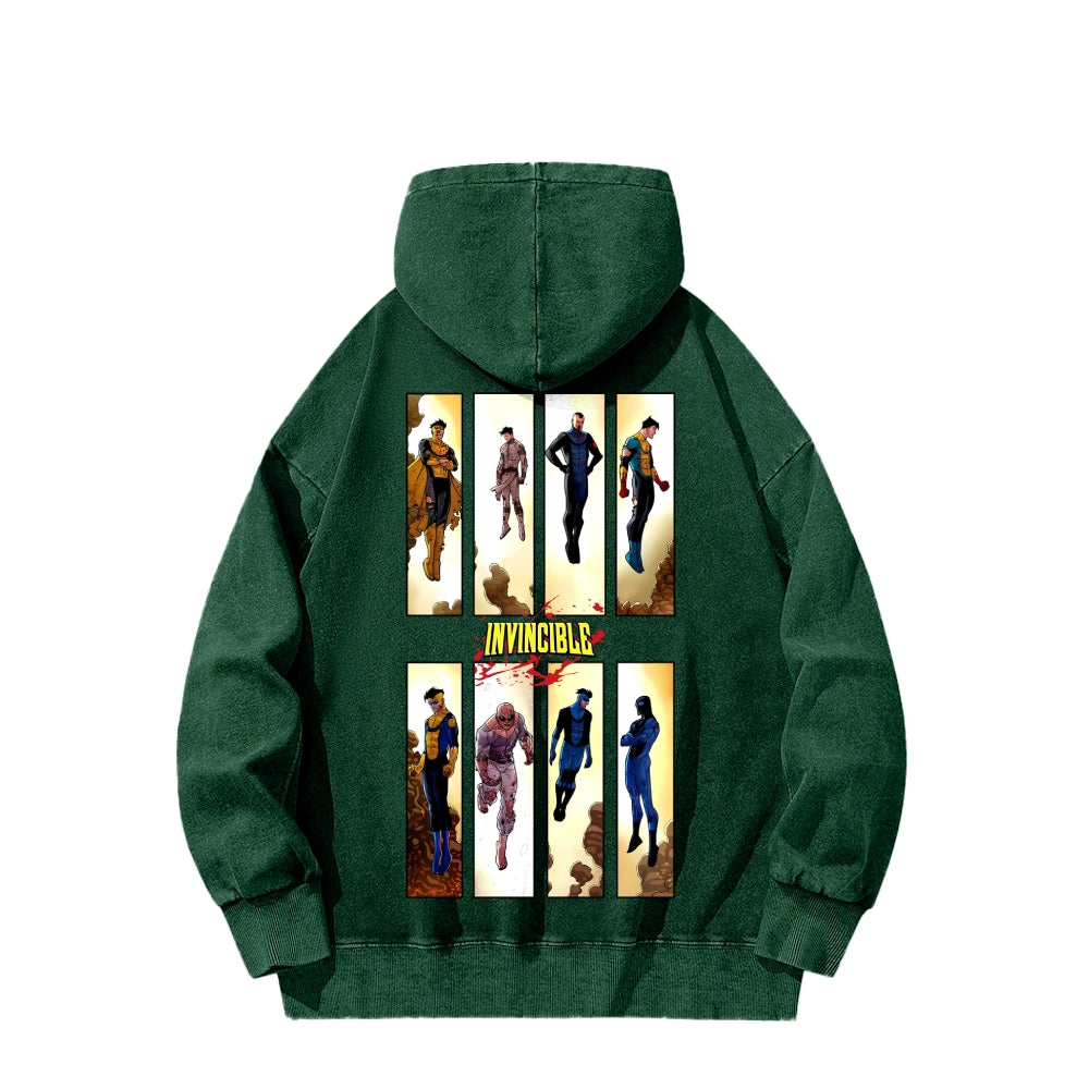 Invincible Unisex Washed Hoodie 2604008752