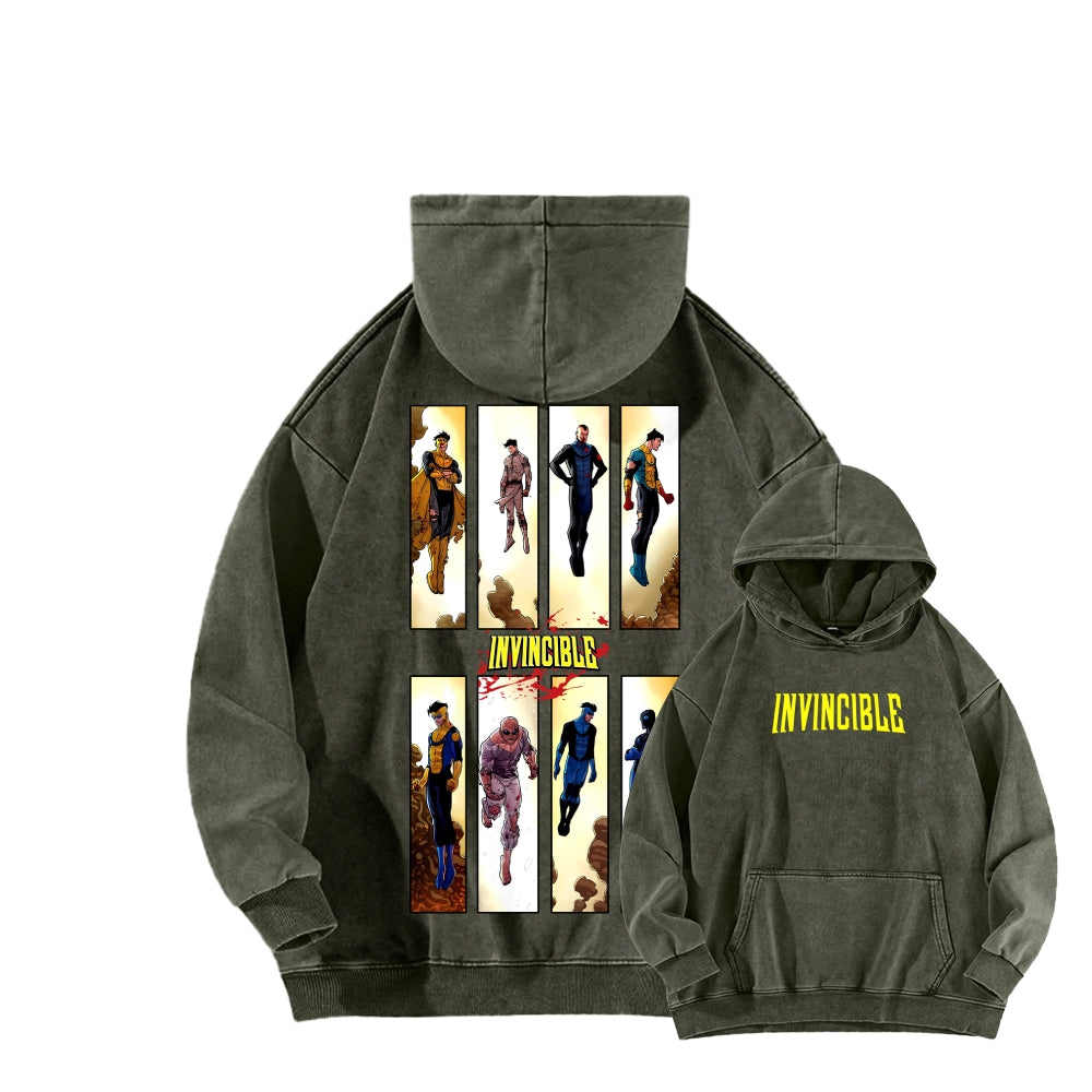 Invincible Unisex Washed Hoodie 2604008752