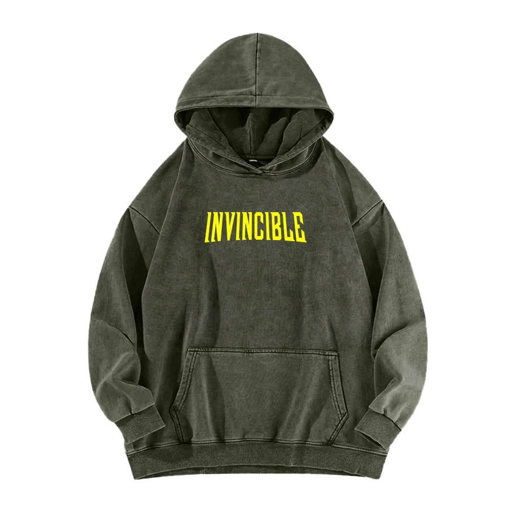 Invincible Unisex Washed Hoodie 2604008752
