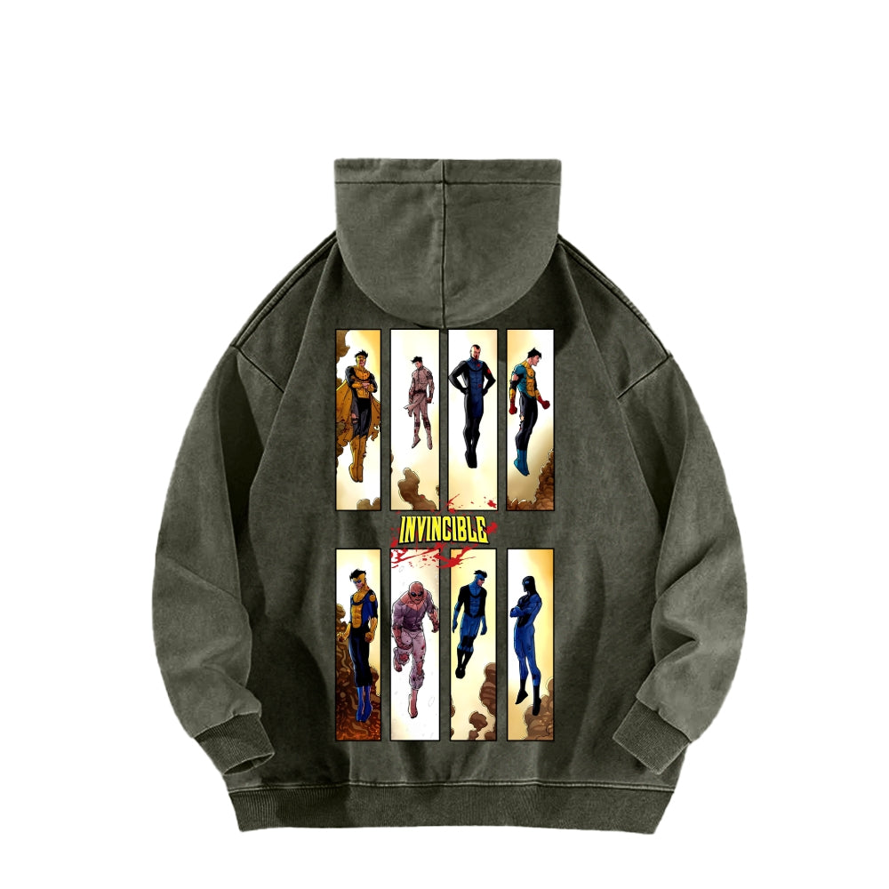 Invincible Unisex Washed Hoodie 2604008752