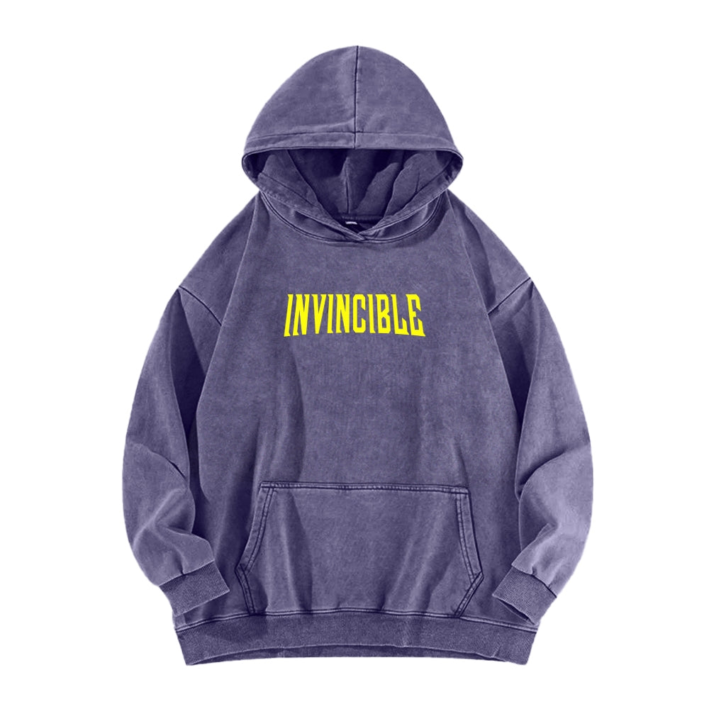 Invincible Unisex Washed Hoodie 2604008752