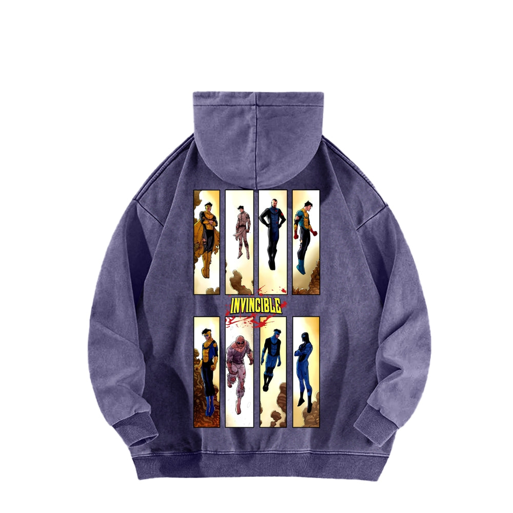 Invincible Unisex Washed Hoodie 2604008752