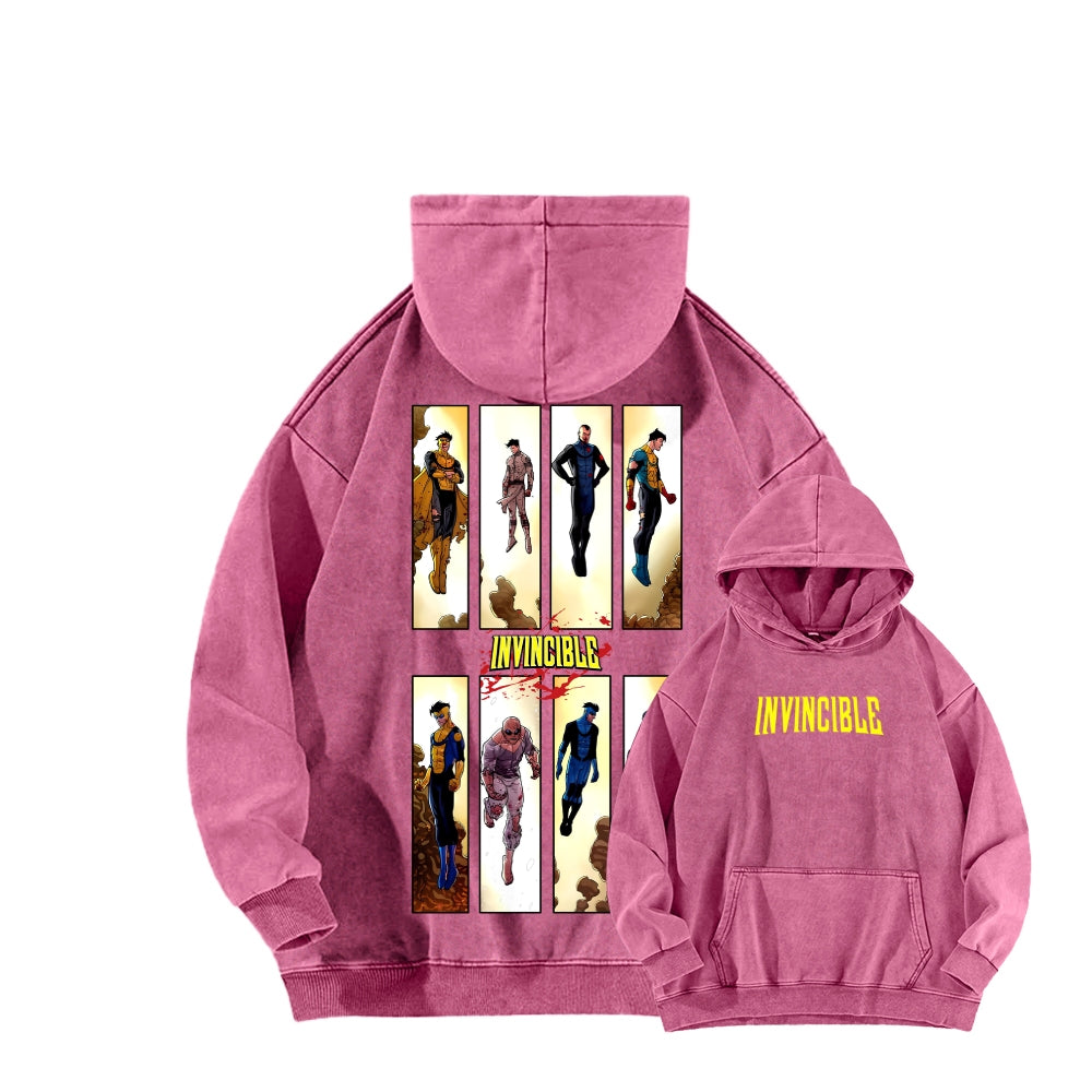 Invincible Unisex Washed Hoodie 2604008752
