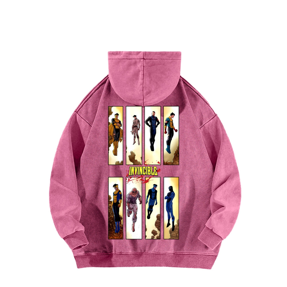 Invincible Unisex Washed Hoodie 2604008752