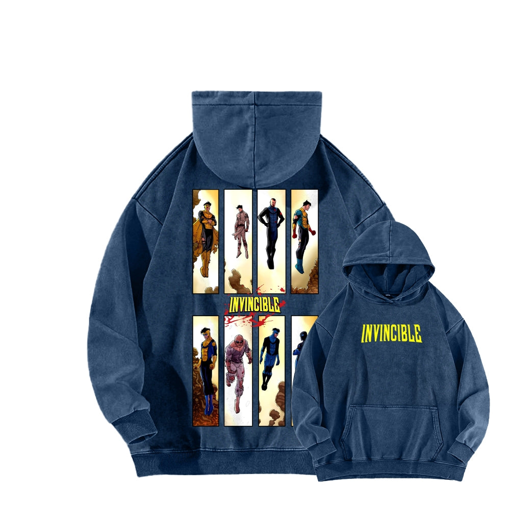 Invincible Unisex Washed Hoodie 2604008752