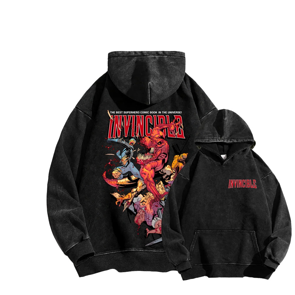 Invincible Unisex Washed Hoodie 2604008754