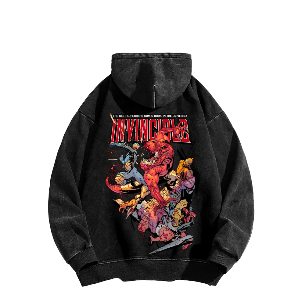 Invincible Unisex Washed Hoodie 2604008754
