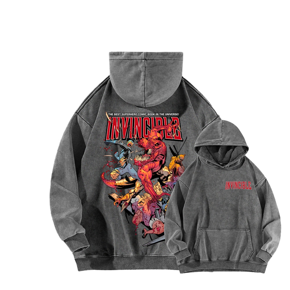 Invincible Unisex Washed Hoodie 2604008754