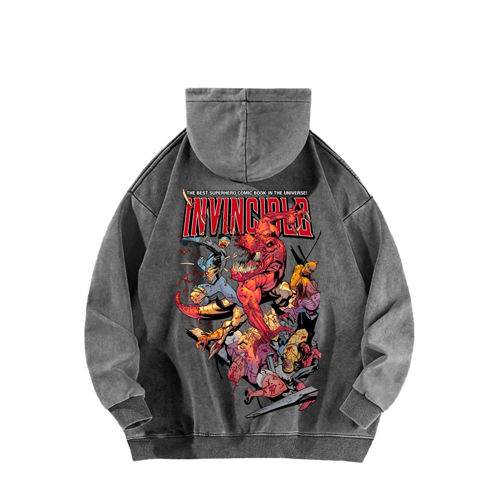 Invincible Unisex Washed Hoodie 2604008754