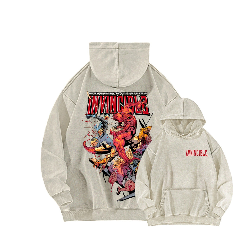 Invincible Unisex Washed Hoodie 2604008754