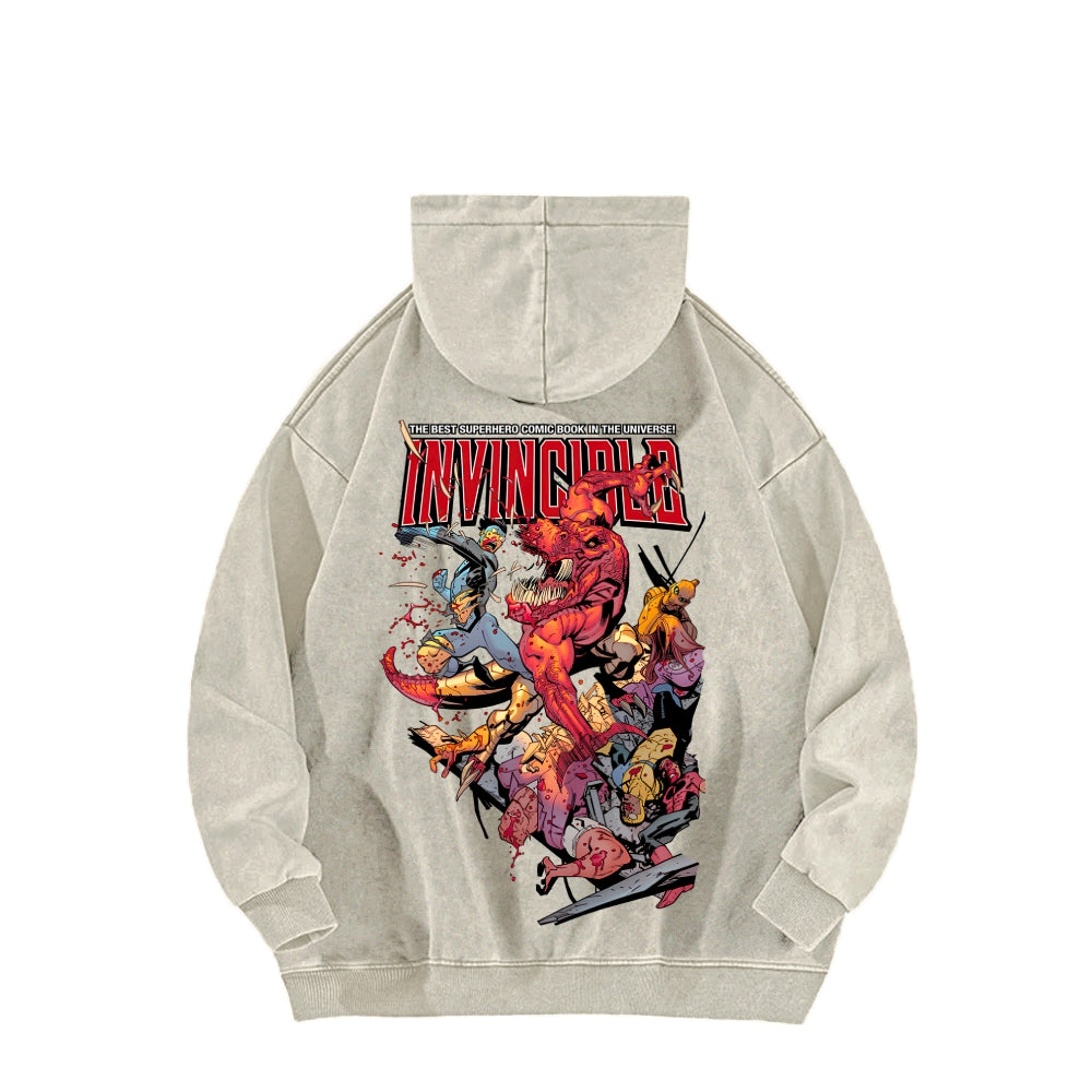 Invincible Unisex Washed Hoodie 2604008754