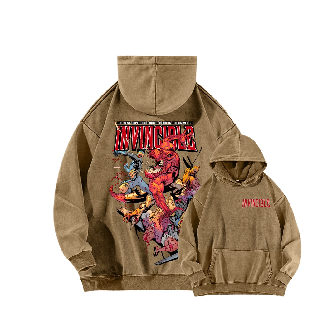 Invincible Unisex Washed Hoodie 2604008754