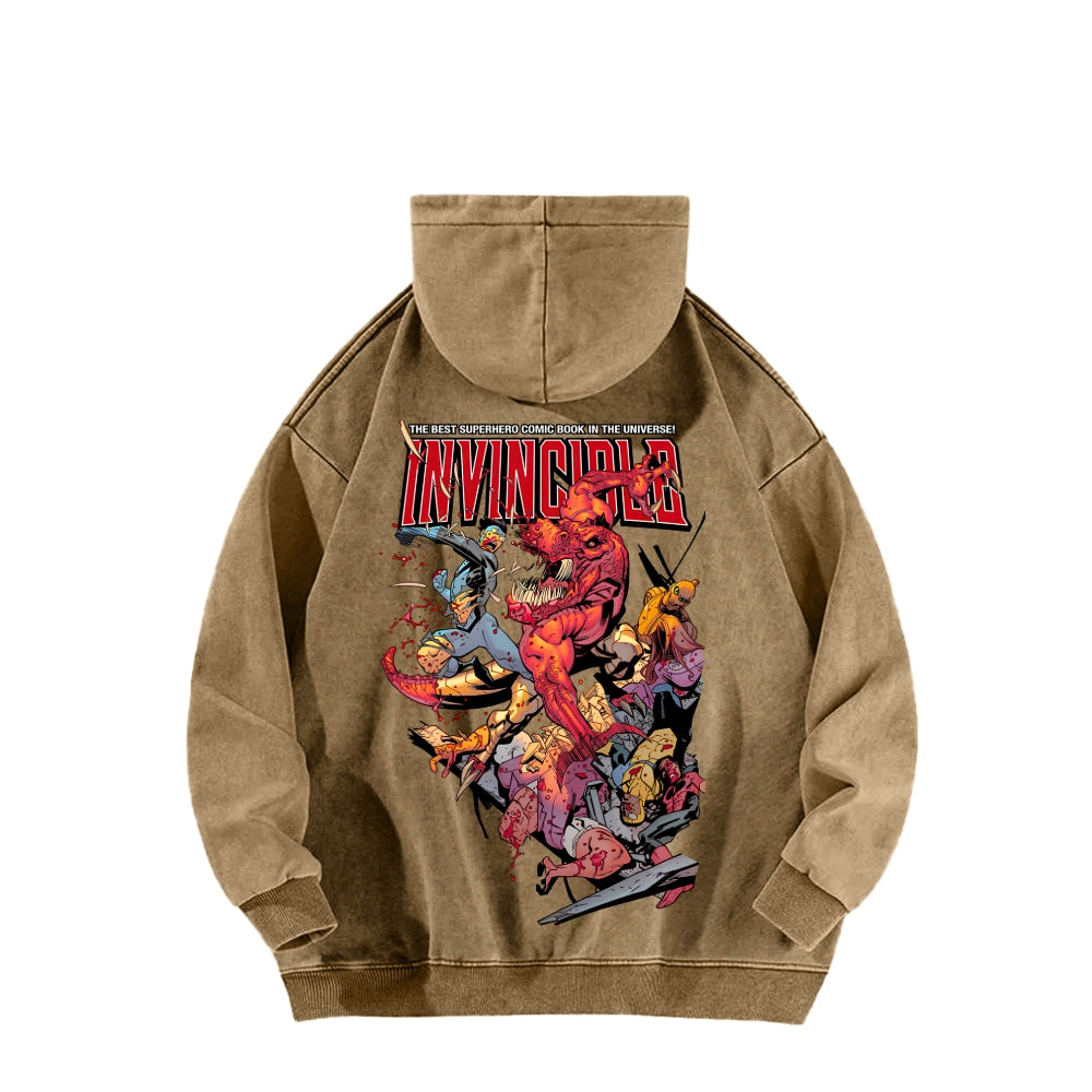 Invincible Unisex Washed Hoodie 2604008754