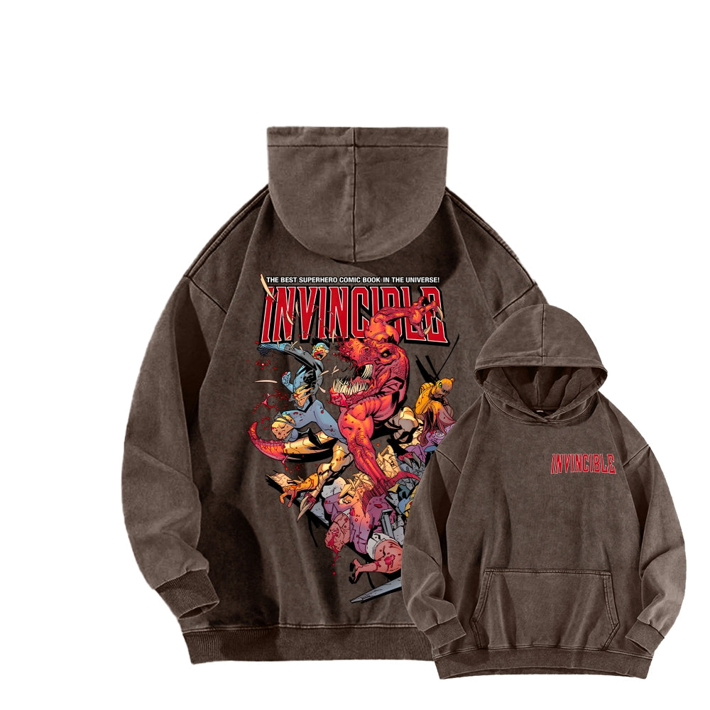 Invincible Unisex Washed Hoodie 2604008754