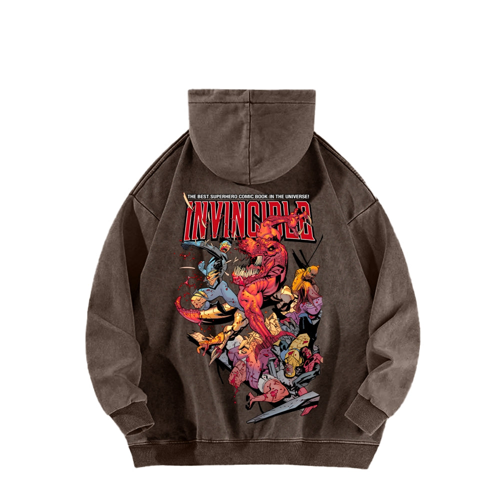 Invincible Unisex Washed Hoodie 2604008754