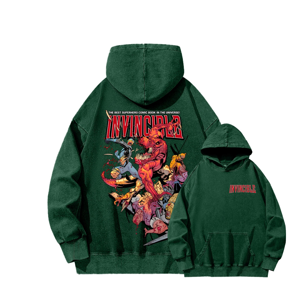 Invincible Unisex Washed Hoodie 2604008754